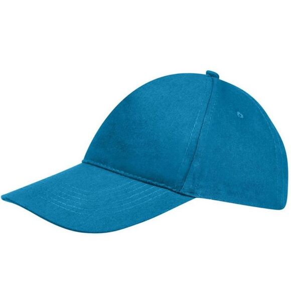 SOLS Unisex Sunny 5 Panel Baseball Cap / Aqua - Picture 2 of 5